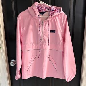 Vineyard Vines Pink Hooded Jacket with Patterned Lining size medium